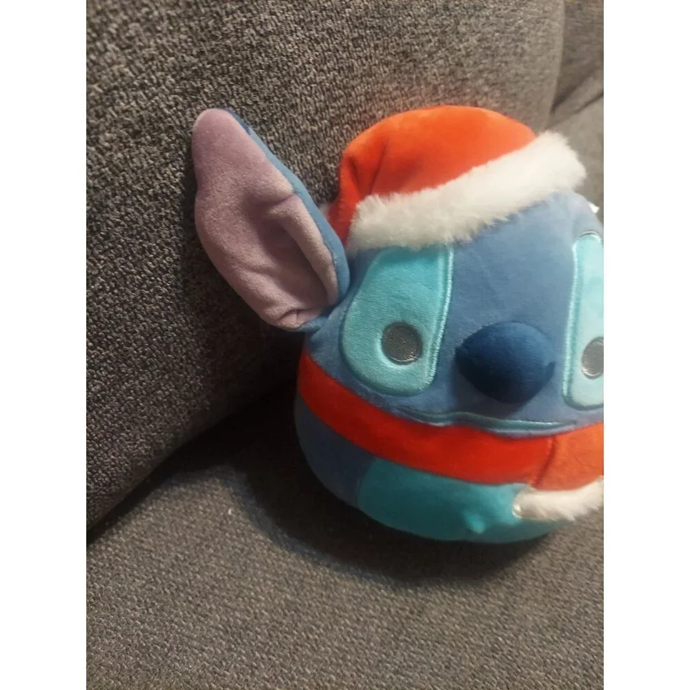 Disney Squishmallow Stitch‎ With Christmas Santa Hat 8